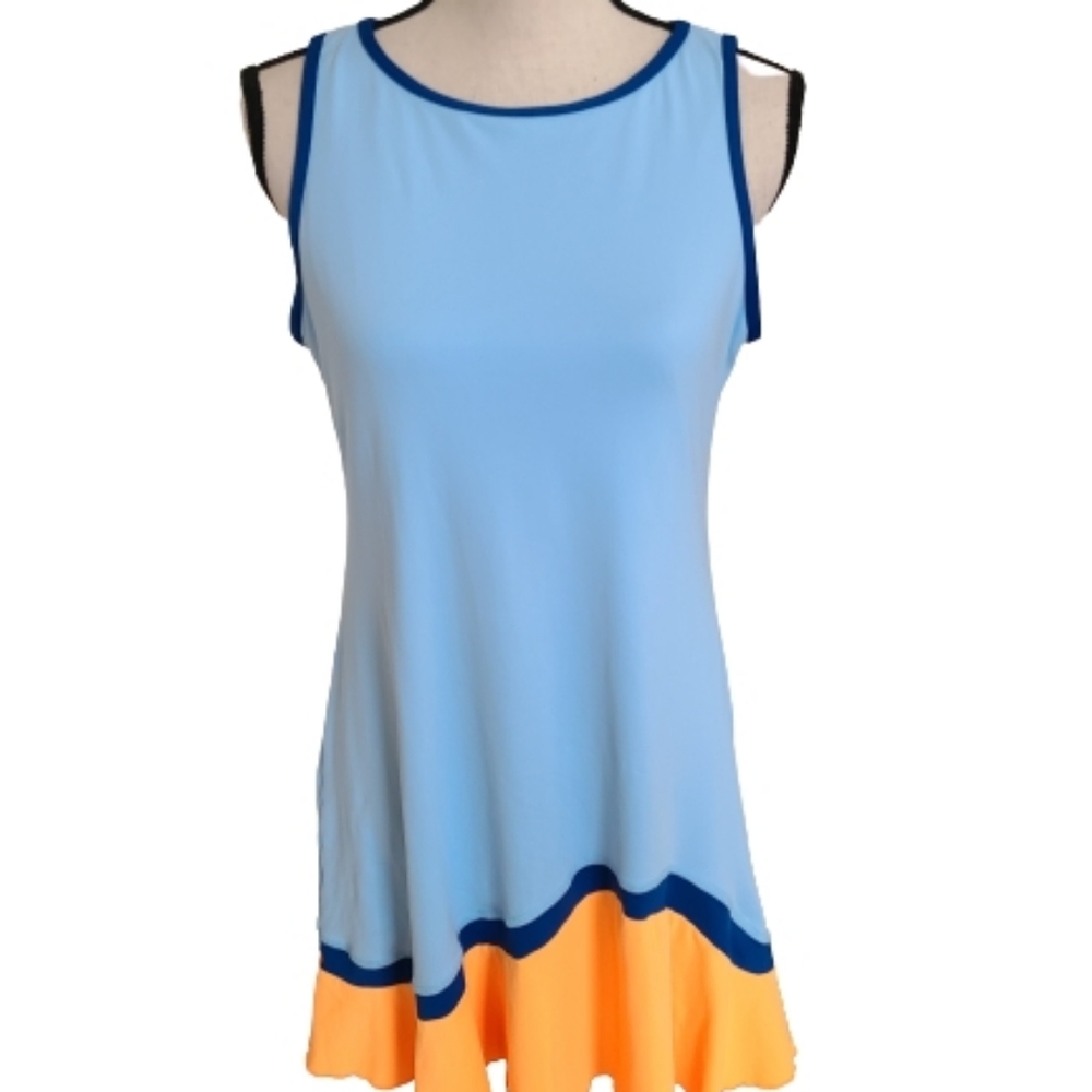 Sofibella Blue & Orange Tennis Dress & Visor‎